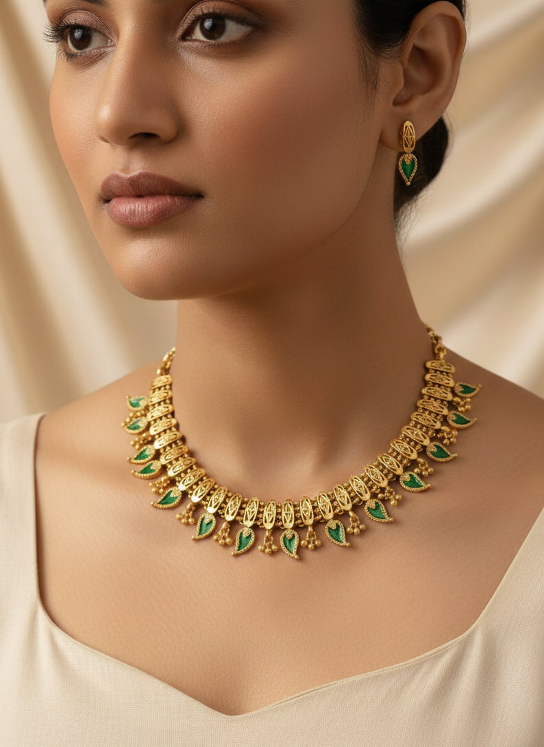 Palakka Mango Necklace Set 